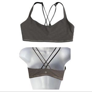 Lululemon Free To Be Bra Tonka Stripe Black/Gray
